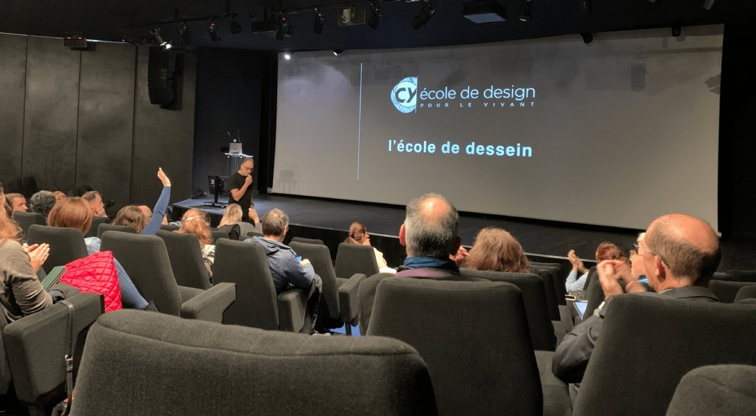 La conférence de presse de rentrée de CY école de design, le 6 octobre 2022
