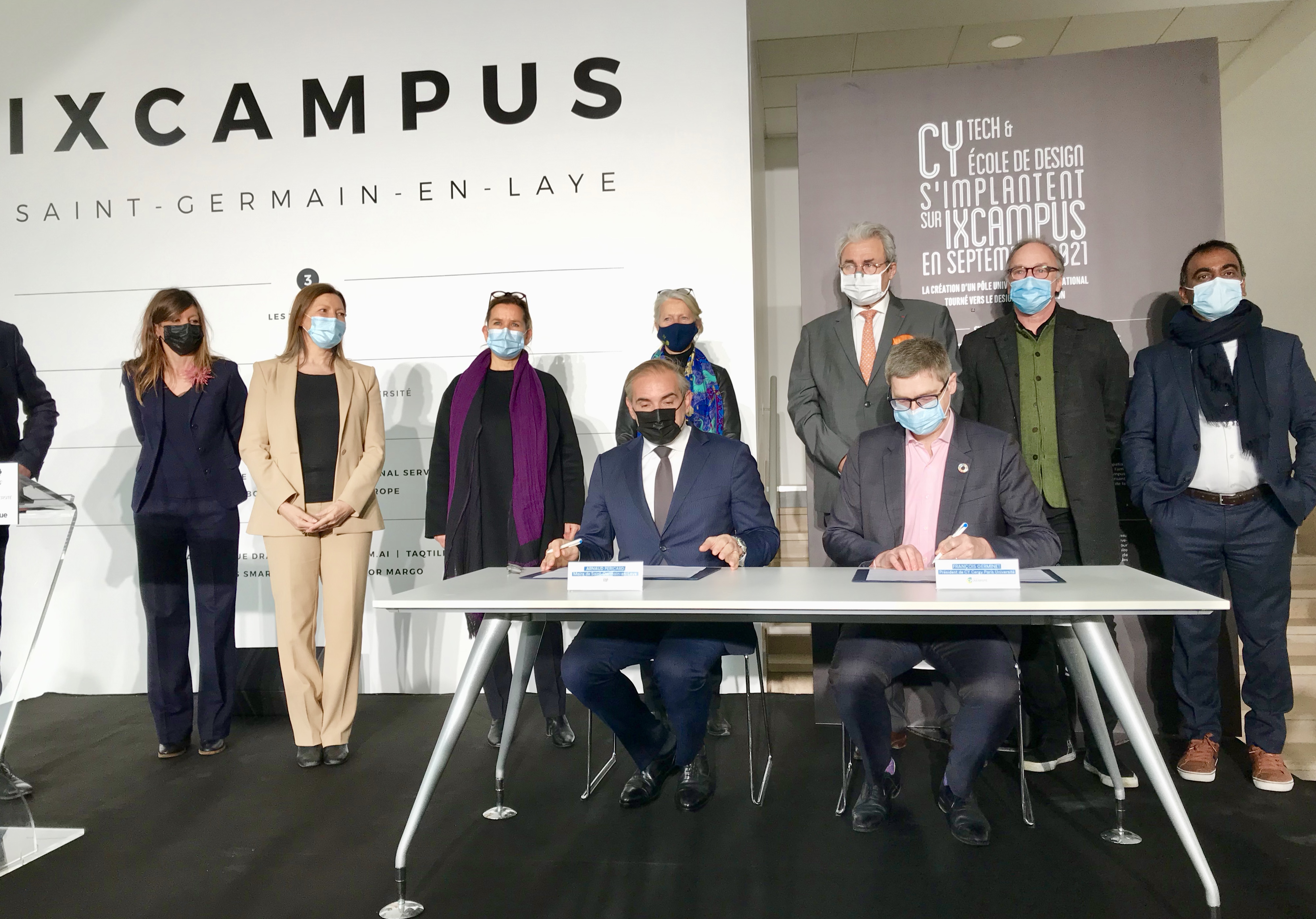 Signature convention entre Saint-Germain-en-Laye et CY Cergy Paris Université