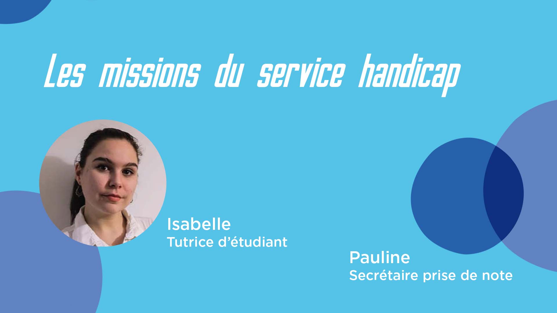 Les missions du service handicap