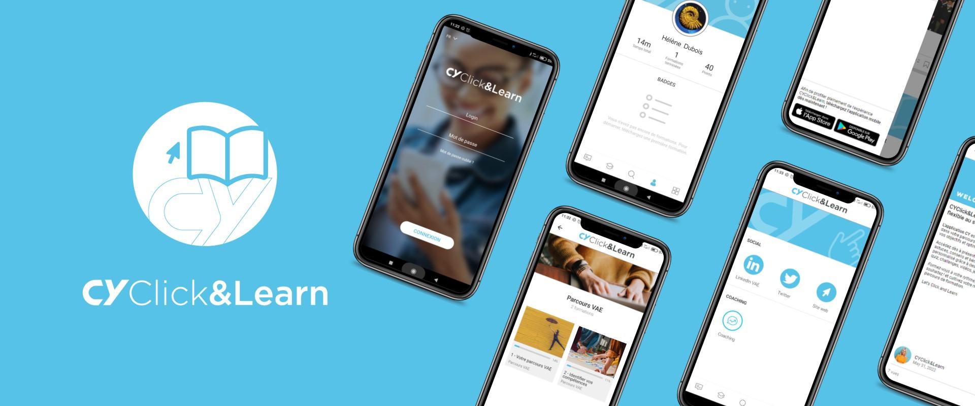 CYClick&Learn : première application mobile dédiée à l’accompagnement VAE, CY Cergy Paris Université
