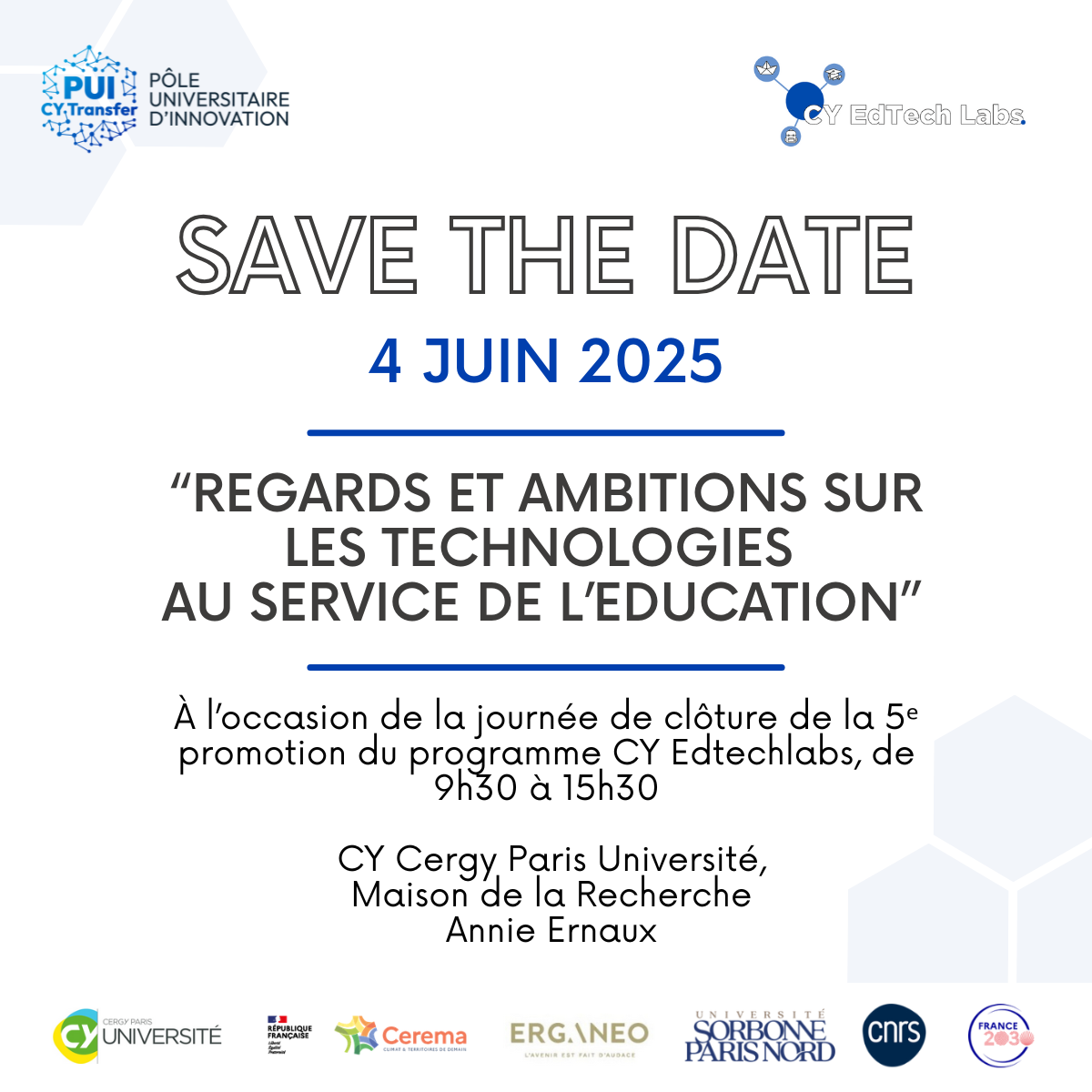 Save The Date 4 Juin