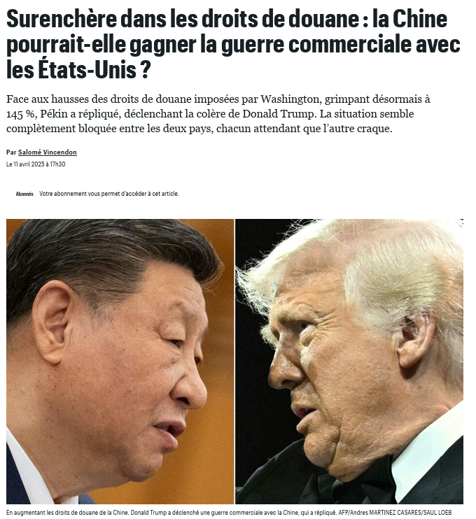 Intervention de ZHANG Lun dans le Parisien 