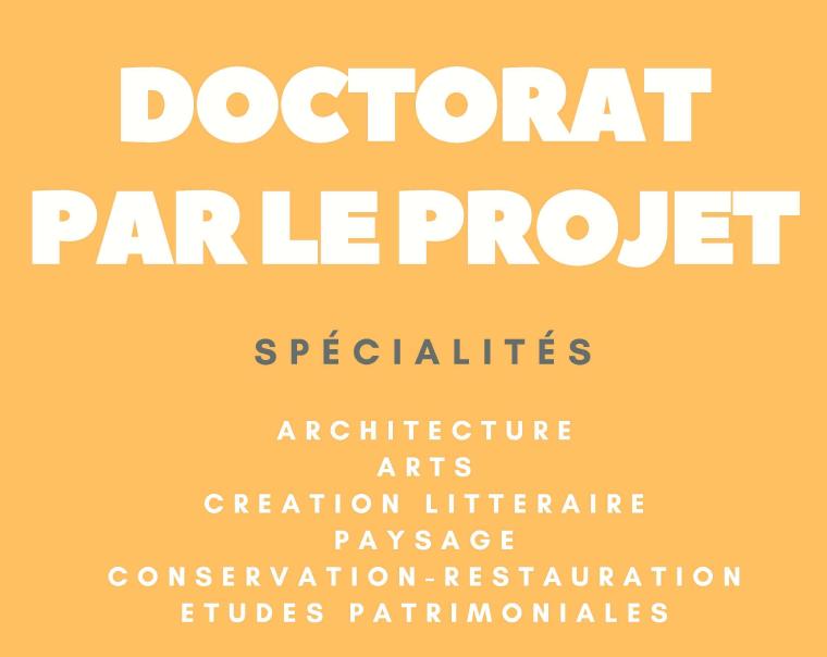 Doctorat par le projet : appel à candidature 2022 