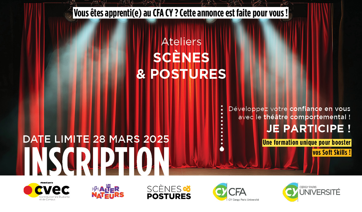 Participez aux ateliers SCENES & POSTURES