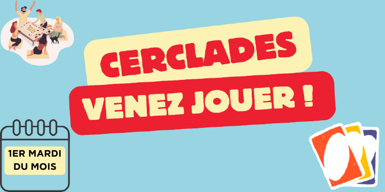 Atelier jeux de société tous les premiers mardis du mois aux Cerclades