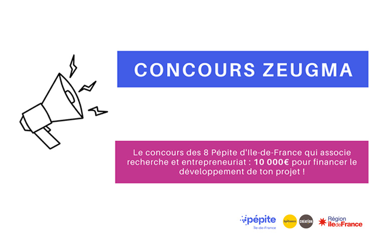 Concours Zeugma : 4 projets financés par Pépite Île-de-France