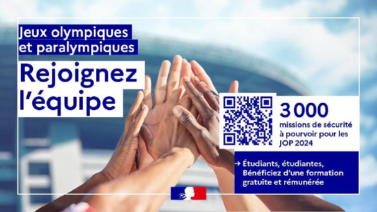 JO Paris 2024, recrutement de 3000 étudiants pour la sécurité