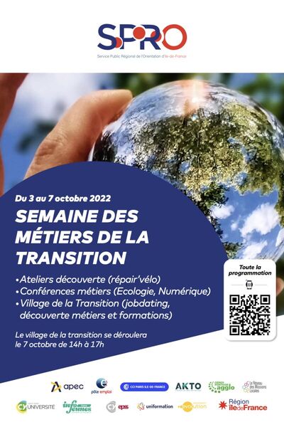 [SAVETHEDATE] Semaine des métiers de la transition écologique et numérique