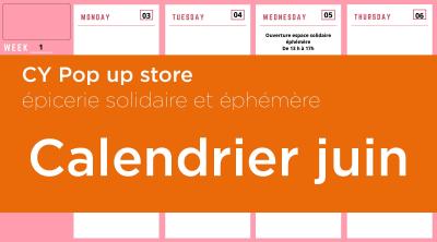 Calendrier juin - CY Pop Up Store