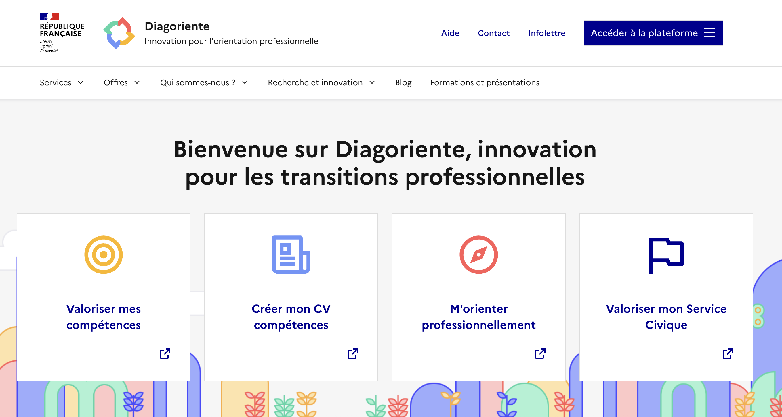 Visuel plateforme Diagoriente