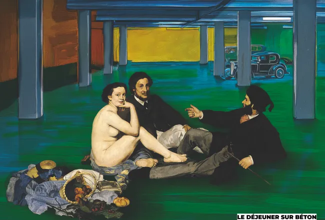 Déjeuner sur béton