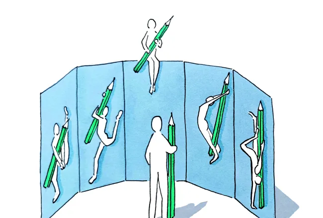 Illustration des écritures créatives